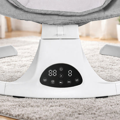 Electric Baby Swing with Remote & Bluetooth – Soothing Baby Rocker, 5 Speeds, 0–12 Months