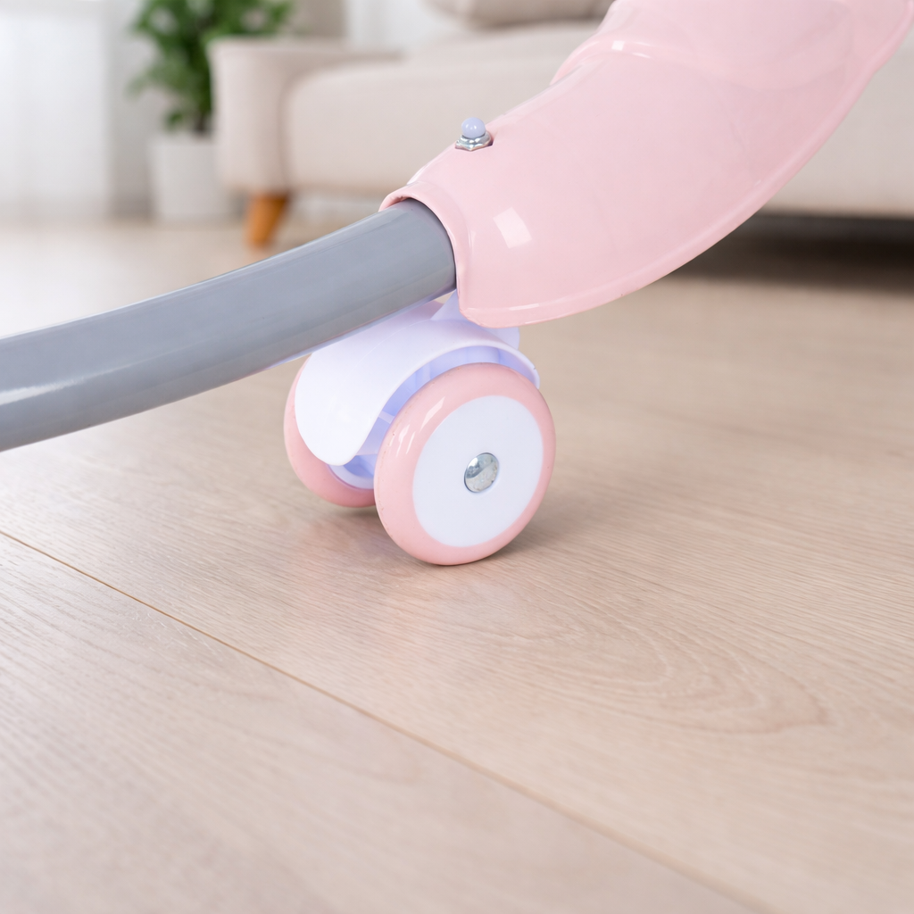 Baby Walker Foldable with Music Tray – Adjustable Height Activity Walker, 6 Months+