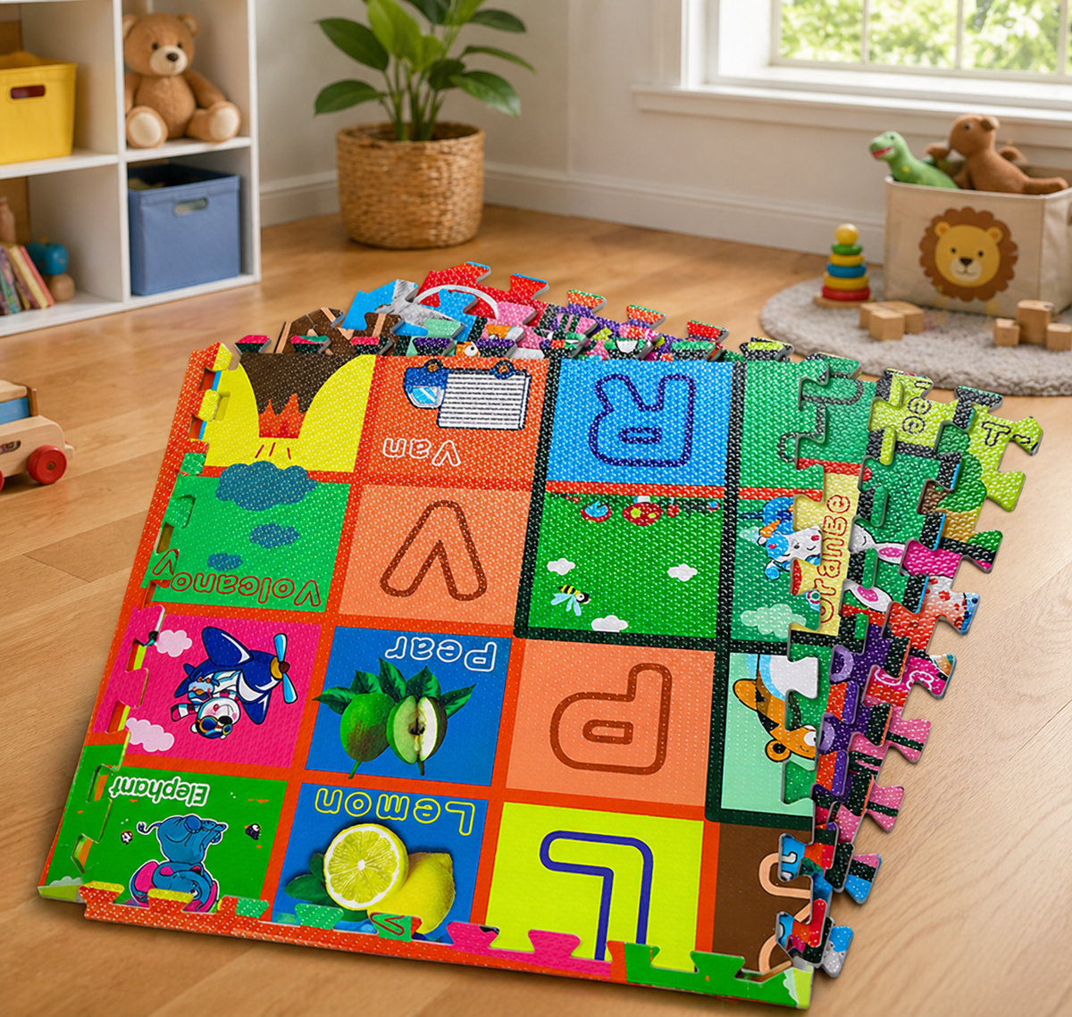 Baby Play Mat Foam Tiles – Interlocking EVA Floor Mat for Crawling, Playrooms & Nurseries