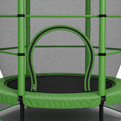 55" Kids Trampoline & Mini Rebounder with Safety Net – Indoor & Outdoor, Ages 1–11