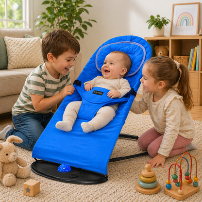 Newborn Baby Bouncer Chair & Foldable Rocker Seat – Soft, Reclining, 0–6 Months