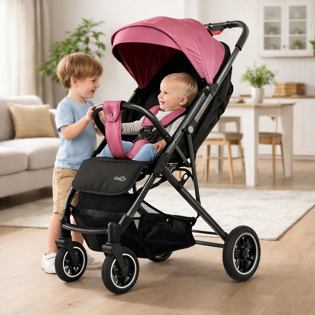 Kiduno Compact Baby Stroller – Foldable Travel Pushchair, With Music Tray.