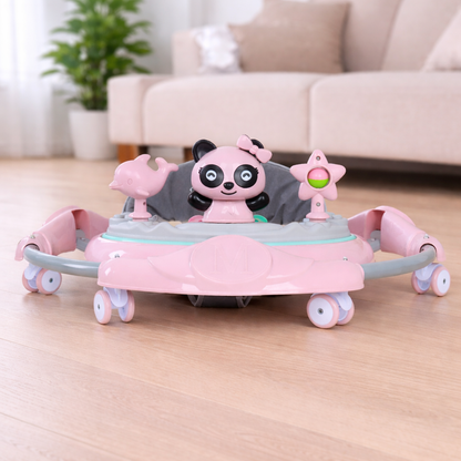 Baby Walker Foldable with Music Tray – Adjustable Height Activity Walker, 6 Months+