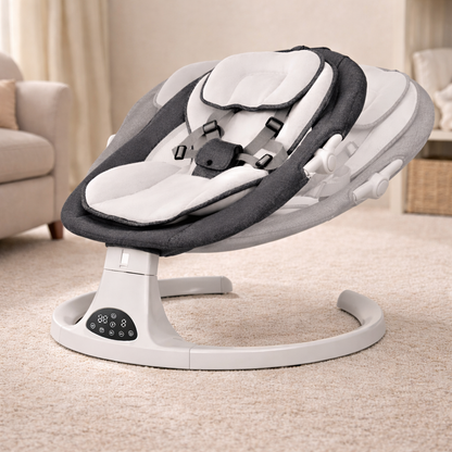 Electric Baby Swing with Remote & Bluetooth – Soothing Baby Rocker, 5 Speeds, 0–12 Months