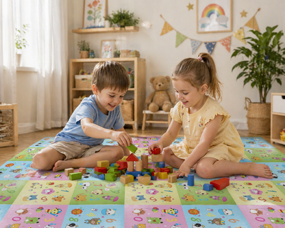 Baby Play Mat Foam Tiles – Interlocking EVA Floor Mat for Crawling, Playrooms & Nurseries