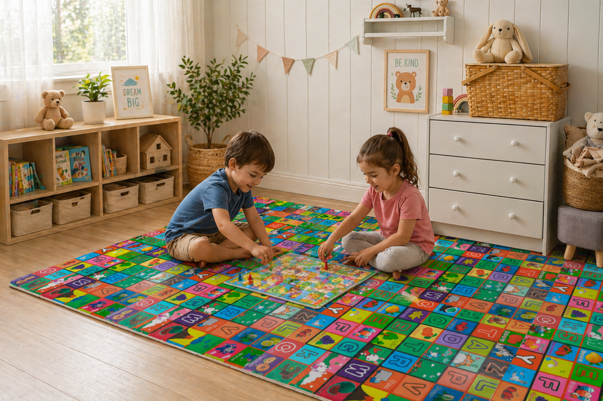 Baby Play Mat Foam Tiles – Interlocking EVA Floor Mat for Crawling, Playrooms & Nurseries