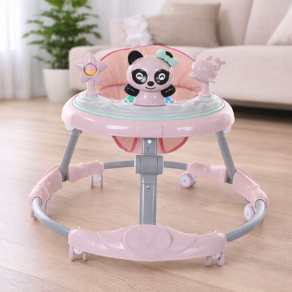 Baby Walker Foldable with Music Tray – Adjustable Height Activity Walker, 6 Months+