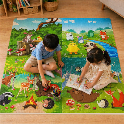 Baby Play Mat Foam Tiles – Interlocking EVA Floor Mat for Crawling, Playrooms & Nurseries