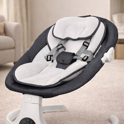 Electric Baby Swing with Remote & Bluetooth – Soothing Baby Rocker, 5 Speeds, 0–12 Months