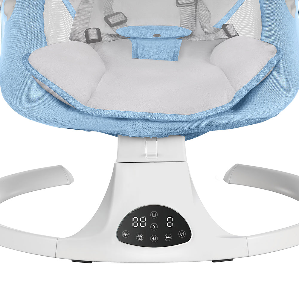 Electric Baby Swing with Remote & Bluetooth – Soothing Baby Rocker, 5 Speeds, 0–12 Months