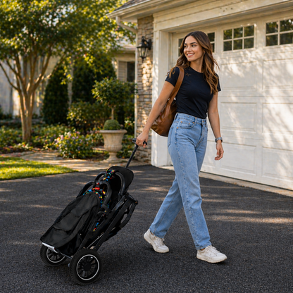 Kiduno Compact Baby Stroller – Foldable Travel Pushchair, With Music Tray.
