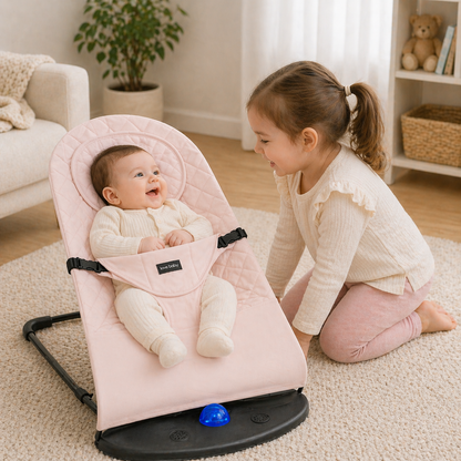 Newborn Baby Bouncer Chair & Foldable Rocker Seat – Soft, Reclining, 0–6 Months
