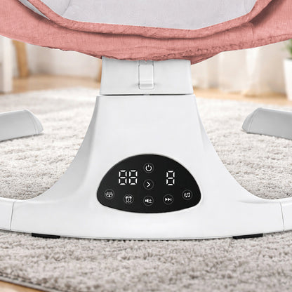 Electric Baby Swing with Remote & Bluetooth – Soothing Baby Rocker, 5 Speeds, 0–12 Months