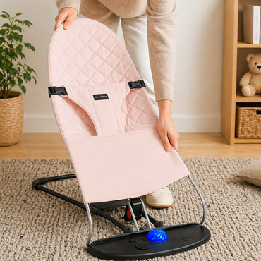 Newborn Baby Bouncer Chair & Foldable Rocker Seat – Soft, Reclining, 0–6 Months
