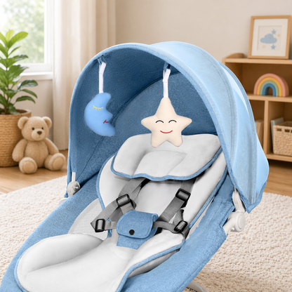 Electric Baby Swing with Remote & Bluetooth – Soothing Baby Rocker, 5 Speeds, 0–12 Months