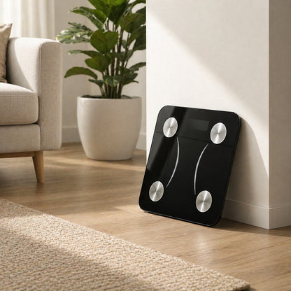 Smart Bathroom Scale Bluetooth – Body Fat, BMI & Weight Tracker, Holds 180kg