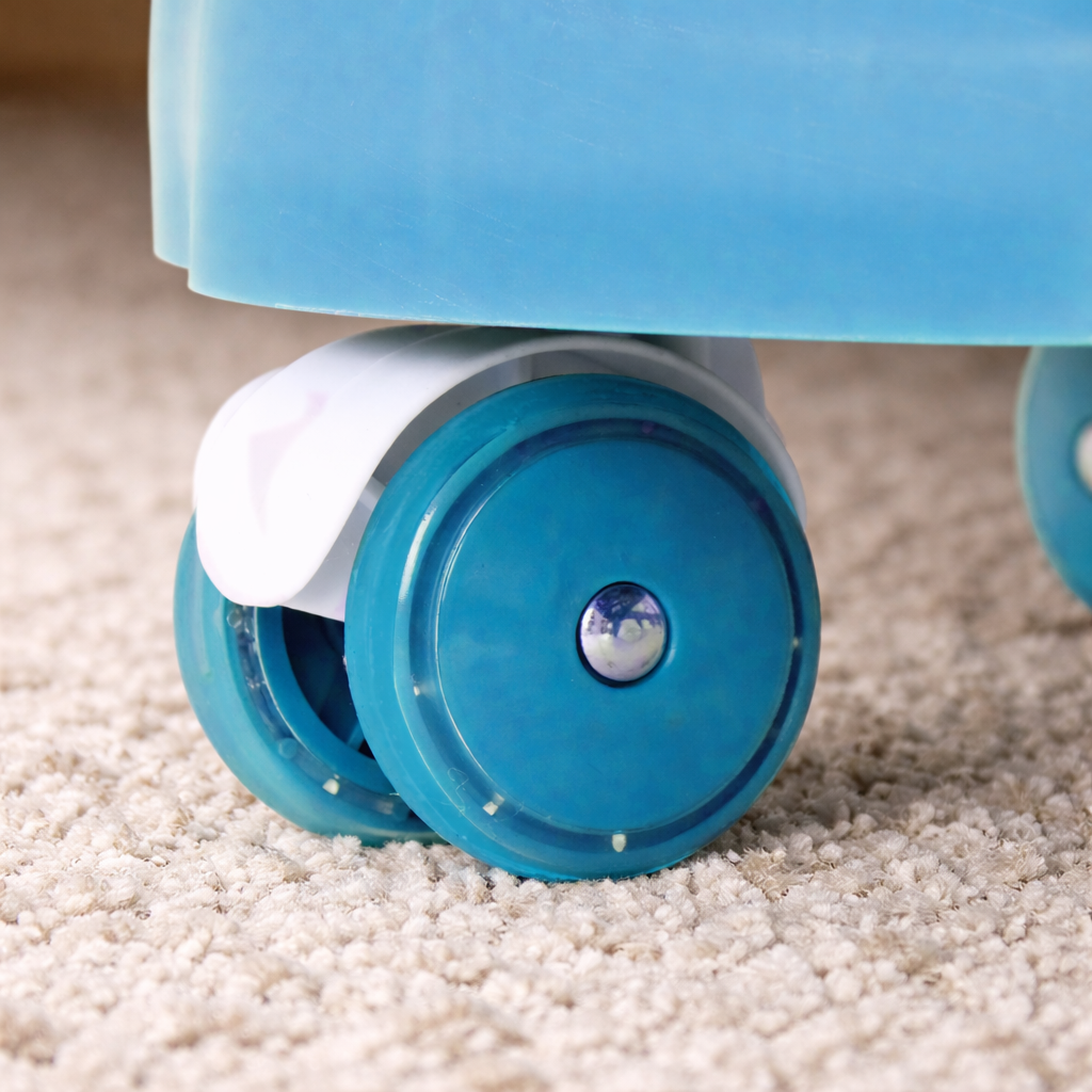 Baby Walker 4-in-1 with Wheels – Foldable Activity Walker & Rocker, Adjustable Height